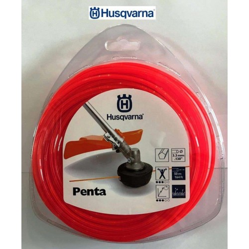 HUSQVARNA HEXA Misina 3,3 mm Altıgen Kırmızı
