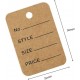 Kraft kağıdından 1000 adet hediye etiketi, 3,5 cm x 5 cm, etiket takı etiketleri, fiyat etiketleri, fiyat etiketleri için küçük el yapımı etiketler, asma etiketler, fiyat etiketleri