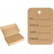Kraft kağıdından 1000 adet hediye etiketi, 3,5 cm x 5 cm, etiket takı etiketleri, fiyat etiketleri, fiyat etiketleri için küçük el yapımı etiketler, asma etiketler, fiyat etiketleri