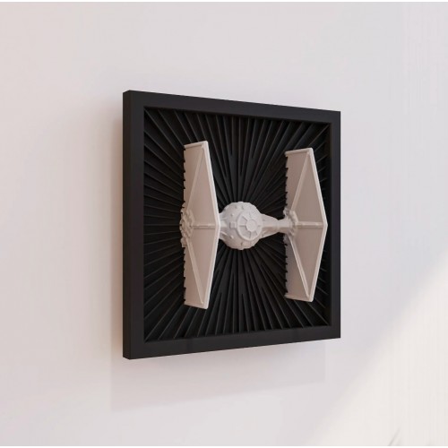 TIE Fighter - SW 3D Duvar Dekoru 20x20cm TIE Fighter - SW 3D Duvar Dekoru 20x20cm