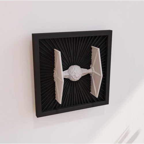 TIE Fighter - SW 3D Duvar Dekoru 20x20cm TIE Fighter - SW 3D Duvar Dekoru 20x20cm